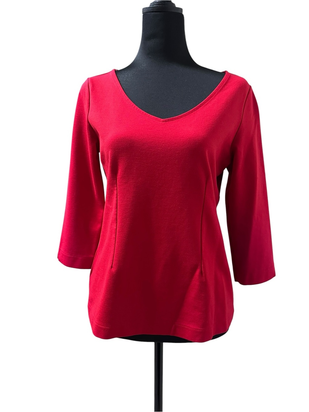 Ann Taylor Factory Red Scoop Neck Blouse